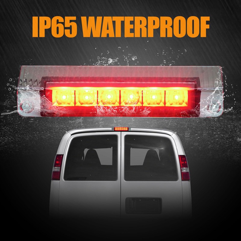 Cxdar Third 3rd Brake Light LED for 2003-2017 Chevy Express,