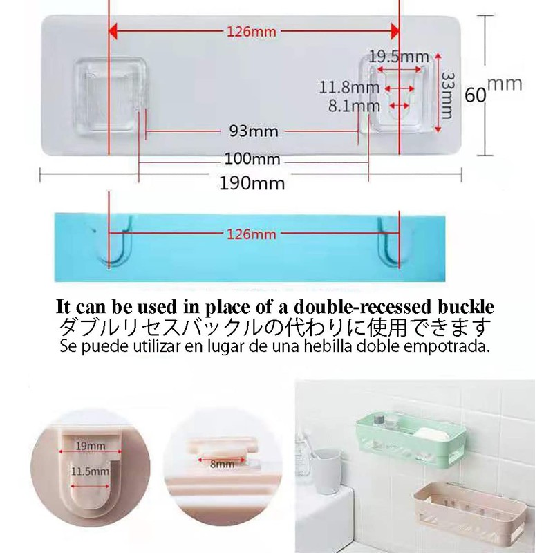 CARURLIFF 12 PCS Wall Mounted Replacement Sticky pads for Kitchen