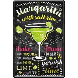 Margarita Cocktail 20 x 30 cm Haus Bar Beach Party Keller Deko Blechschild 145