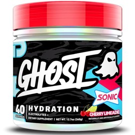 GHOST Hydration Tub, Electrolyte Powder, Sonic Cherry Limeade - Sugar Free Instant Electrolyte Drink Mix - Caffeine-Free Daily Hydration & Immune Supp