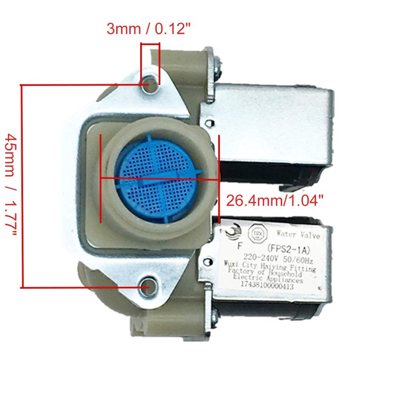 XMHF 220V 50Hz Electric Universal Water Inlet Valve for Washing