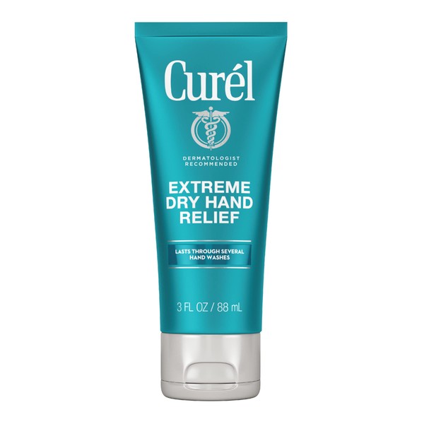 Curél Extreme Dry Hand Dryness Relief, Travel Size Hand Cream, Easily Absorbed Hand Cream for Long-Lasting Relief after Washing Hands, with Eucalyptus Extract, 3 Ounces