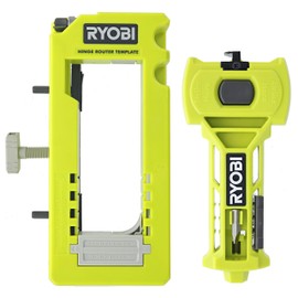 Ryobi A99HT3 Door Hinge Installation Kit/Mortiser Template Bundled with Ryobi A99LM2 Door Latch for Accurate Chiseling and Scoring (1)