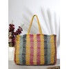 Women's Cotton and jute Beach Tote Bag, Crochet Knit Hollow