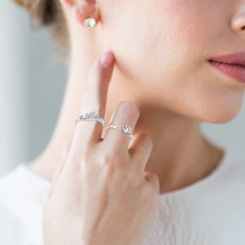 KAERUN 12PCS Adjustable Rings for Women Wave Arrow Heart Star Moon Love Flower Open Rings Set Simple Stackable Thumb Ring