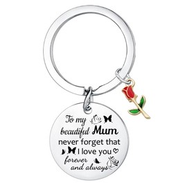 MADHAHEFU To Mum Keyring Mother's Day Gifts for Mum Gifts from Daughter I Love You Gifts for Mum Birthday Gifts for Mum Present
