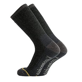 KAVANYISO Men's Merino Wool Hiking Socks Breathable Athletic Crew Thicken (US MEN 1Pair, 1Pair GrayYellow)