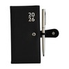 2026 Slim Soft Touch Faux Leather Desk Diary & Pen