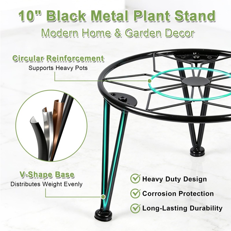 Vigordream Metal Plant Stand Indoor Outdoor Planter Holder