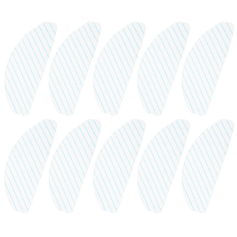 10pcs Sweeping Robot Disposable Mop Microfiber High Absorption Replacement Mopping