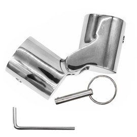 GaiRen 2 Pack Boat Pipe Connector, 316SS Marine Grade Handrail Fitting Folding Swivel Coupling Tube Joint Connector for 7/8" (22MM) O.D. Stainless Steel Boat Hardware
