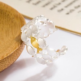 sunglnl Swim Against The Current Ring, Chunky Silver Fish Rings Cute Inspirational Copper Adjustable Ring For Women Men The Chosen Gift Jewelry For Friend Family, Copper, No Gemstone