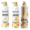 Rutina Pantene Keratina Sal Shampoo Acondicionar Crema