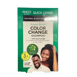 Kiss Quick Cover Color Shampoo - Natural Black ( 3 Pack ) FREE SHIPPING