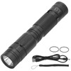 LED Flashlight Built in 1800mAh Lithium Battery IPX6 Waterproof Torch