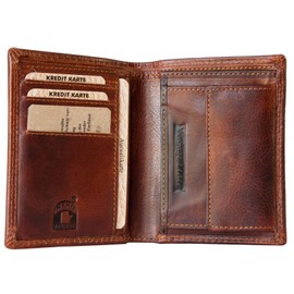 Bull Burry Men's Brown Glazed Smart Designed Genuine Leather Wallet with RFID (Data Protection)