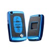 HIBEYO Flip Key Car Key Case Fits Peugeot 207 407
