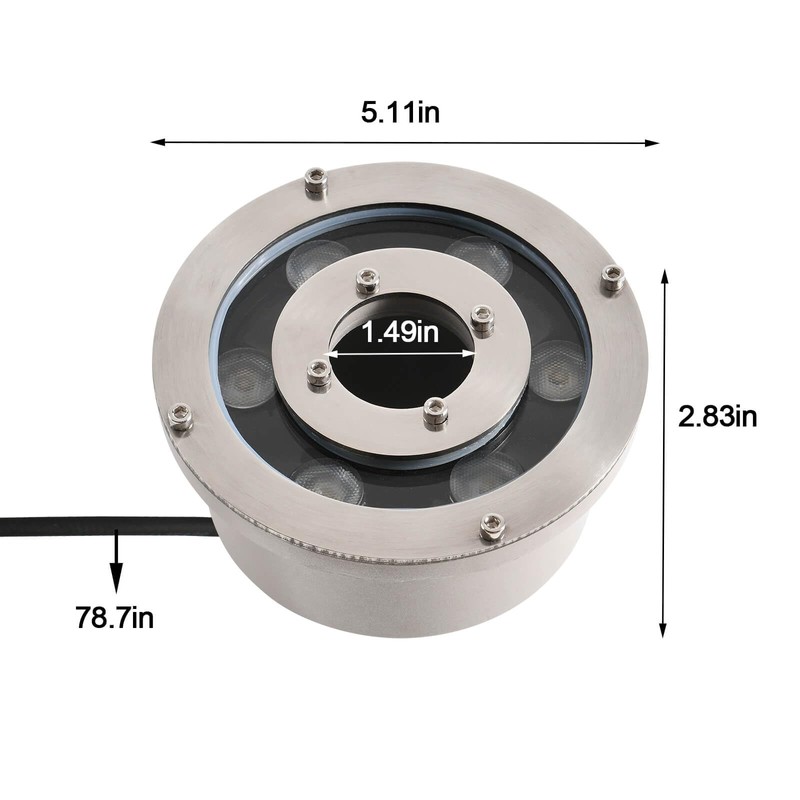 RSN LED Fountain Light LED Underwater Pond Lights 18W RGB