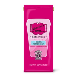 Marylou’s Coffee – Holiday Peppermint Flavored Ground Gourmet Coffee – 11 oz