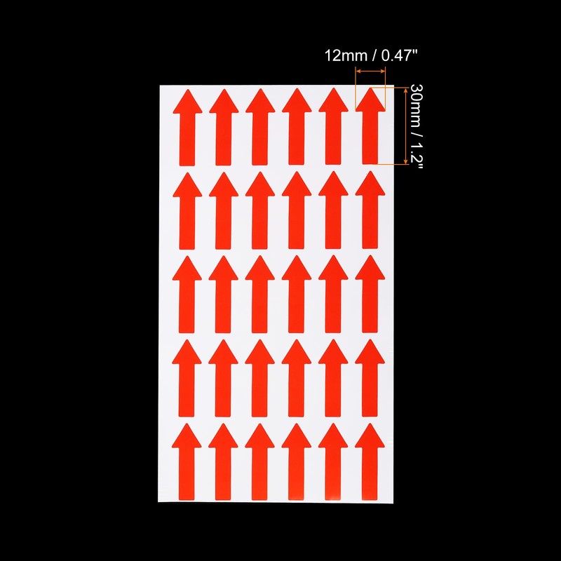 PATIKIL Small Arrow Sticker Label 1.2 x 0.5, 120 Pack