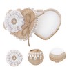 SHOWERORO Heart Shaped Ring Pillow Decorative Jewelry Box for Earrings