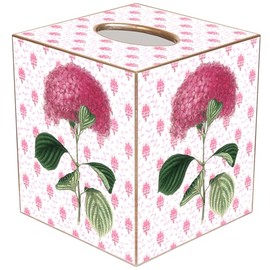TB2438-Pink Hydrangea Tissue Box Cover