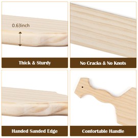 BATTIFE 18Inch Sorority and Fraternity Paddles 2Pack, Unfinished Pine Wood Paddle for Greek, Frat Solid Wooden Paddle