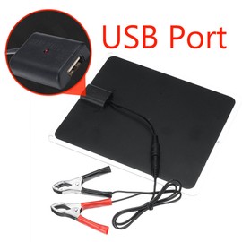 20W Monocrystalline Silicon Outdoor Camping Hiking USB Solar Panel Portable Solar Power Recharger Car Light Fan Recharging Tool Removable Solar Panels