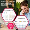 weekview Blackboard Calendar KW-Optimised DIN A4 "Colour", Board Planner with