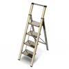 GameGem 4 Step Ladder, Folding Step Stool with Anti-Slip and