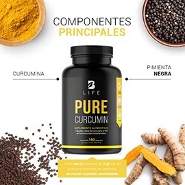 B Life Curcumina Pura de 180 cápsulas