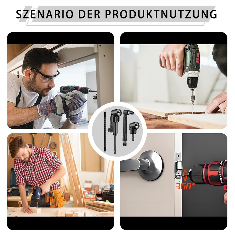 Set of 20 105° Angle Screwdriver Attachment Set, Angle Drill