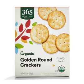 365 by Whole Foods Market Golden Round Crackers 12 Ounce Shatteringly Crisp Organic Snack with Sea Salt