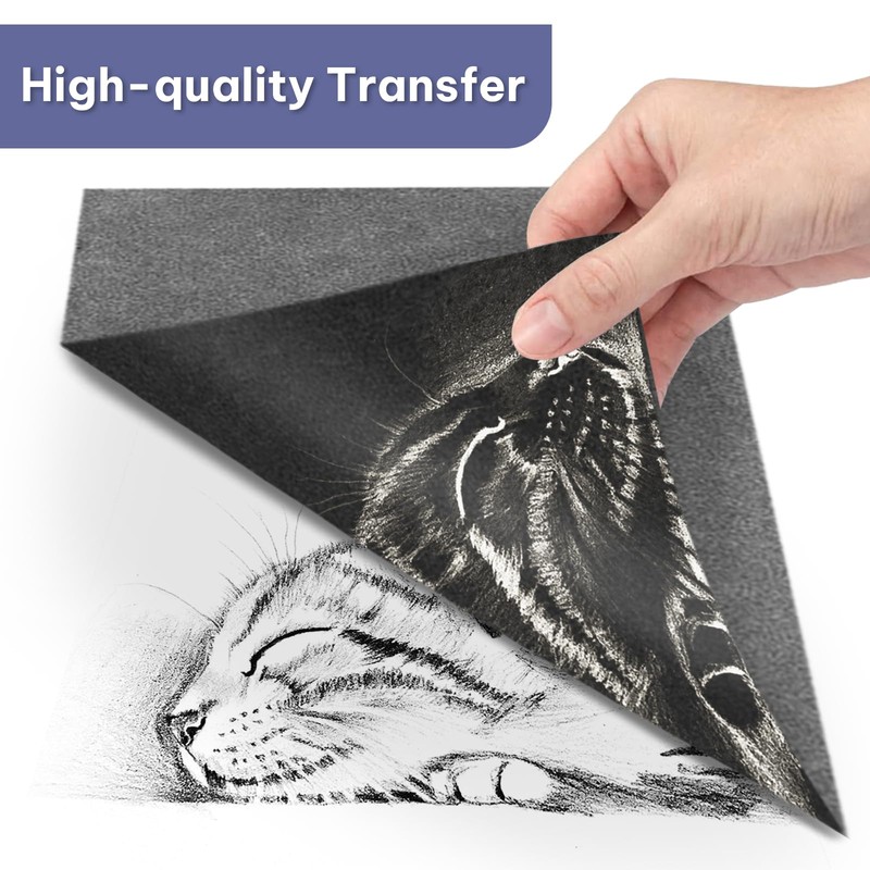 50 Sheets Transfer Paper, Carbon Paper for Tracing, Black Graphite