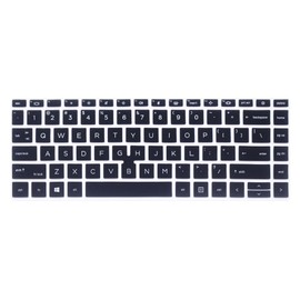 Silicone Keyboard Cover Skin Compatible for 2022 2021 HP EliteBook 840 G7 G8 14" Laptop & HP EliteBook 845 G7 G8 14 inch Notebook with Point, HP EliteBook Keyboard Protective Accessory - Black