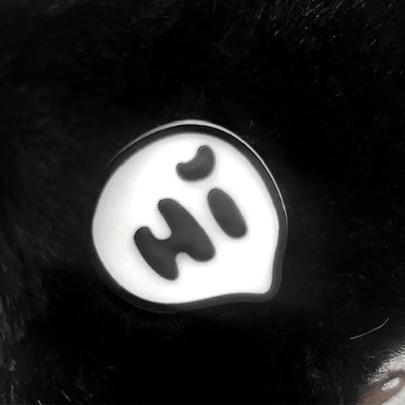 Fluffy Cat Poncho, Black, For 3.9 inches (10 cm), Sewn