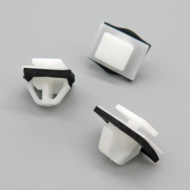VVO Fasteners- White Plastic Side Body Moulding Strip Trim Clips for Hyundai Santa Fe, Tucson, (Pack of 10)