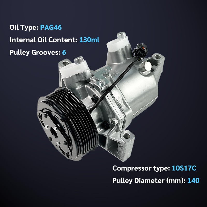 VrooDrive AC Compressor with Clutch for 2012-2019 For Nissan Versa