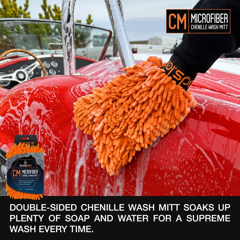 Suds Lab CM Chenille Microfiber Wash MItt - Double Sided