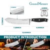 GrandMesser Butcher Knife - 7 inch Scimitar Chef Breaking Knife