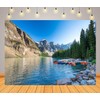 CORFOTO 8x6ft Banff National Park Backdrop Lake Mountains Forest Landscape