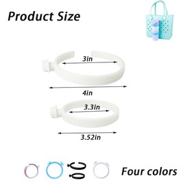 Shengsenfu 2Pcs Cup Holder for 16-40oz Compatible with Bogg Bag, Drink Holder for Simple Modern Rubber Beach Tote for Rubber Beach Tote Bags Summer Accessories Gifts for Women Girls (White)