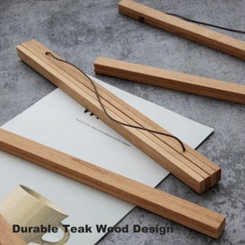 FALAMON 2 Pack Magnetic Poster Hanger Frame, 12x16 12x18 12x24 Teak Wood Magnet Poster Frame for Hanging Posters, Prints, Photos, Pictures, Maps, Scrolls, and Canvas Artwork