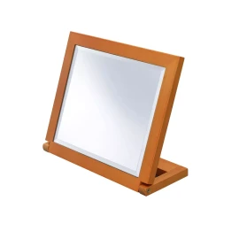 HomeRoots Brown Rectangle Makeup Shaving Tabletop Mirror