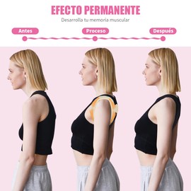 DOSYU Corrector de Postura, Férulas para Espalda de Soporte, Transpirable y Ajustable, Adecuado para Anti-Joroba y Alivio Del Dolor de Cuello, Cintura, Hombros, Te Hará Más Segura y Bella. (Tamaño M)