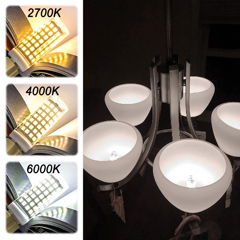 ALIDE E12 C7 LED Candelabra Bulbs 6000K Daylight White, 60W