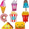 Kiwochy 8 PCS Ice Cream Doughnut Birthday Foil Balloons Set