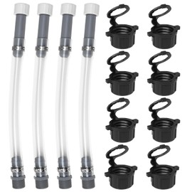 mapleza 4 PCS High - Performance Racing & Household Gas Can Hoses with 8 PCS Fuel Jug Vent Caps Fuel Can Hose Suitable for 3/5/5.5 Gallon VP Fuel Jugs