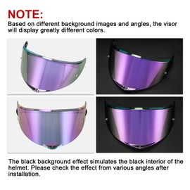 psler For AGV K6 K6s Visor, Mirrored Helmet Visor, Helmet Face Protection, Tinted Visor, Motorcycle Helmet Accessories, Replacement (Dark Purple)