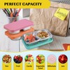 LVQVEV 4 Pack Stainless Steel Snack Containers, 2 Compartment Snack